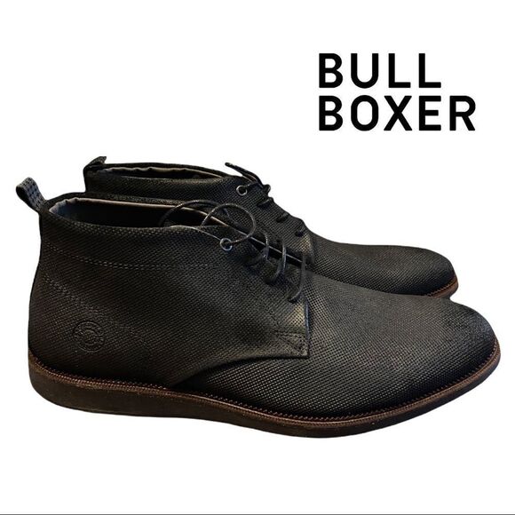New with Tags Bull Boxer Men\'s Black Lace Chukka Boots 46 13